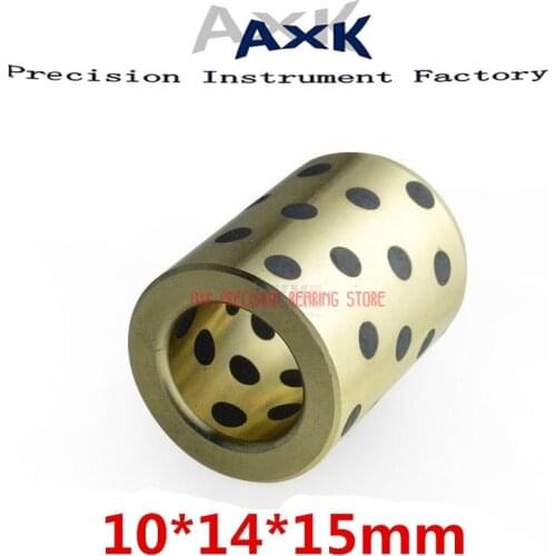 2019 Limited Hot Sale Brass Thrust Bearing 10x14x15 Mm Linear Graphite Copper Set Bearing Bushing Oil Self-lubricating Jdb 10mm
