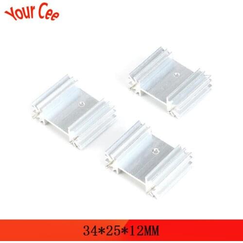 5 pcs Heatsink Radiator Cooling Fin Heat Sink Aluminum Cooler for IC Chip LED with pin 34*25*12mm 34X25X12mm