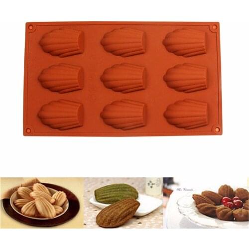 ANGRLY DIY Shell Shaped Silicone Cake Mold /Silicone Chocolate/Madeleine mold /Kids Christmas bakeware silicone mold makeup
