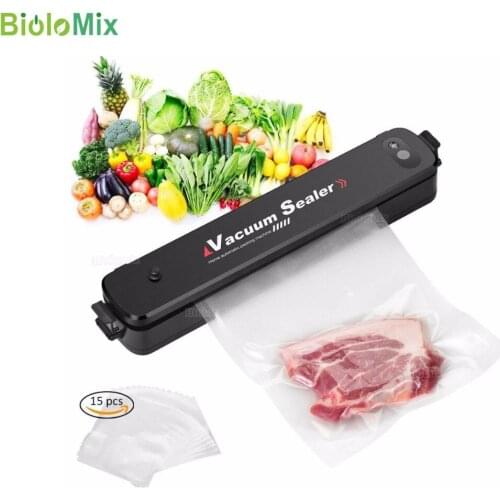 Automatic Vacuum Sealer Machine Food Packing Sealer for Food Preservation, Sous Vide Cook Vacuum Sealer + 15pcs Sealer Bags