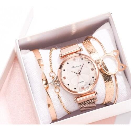 2020 Fashion Rhinestone Women Watches Round Dial Ladies Quartz Wristwatch Movement Diamonds Stainless Steel Strap Clock