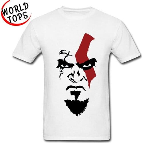 Newest God of War Kratos Sparta Design T Shirts God War 4 Game Print Tshirt 100% Cotton Clothing Shirt O Neck Top Quality Men