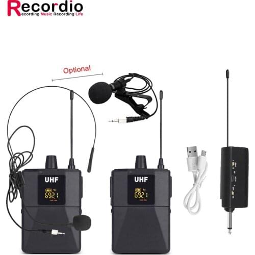 GAW-103B Headset Mic Collar USB Computer Lavalier Lapel Wireless Microphone For Camera Phone Teacher Interview Church streaming