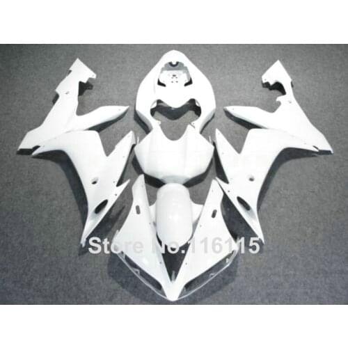 MOTOMARTS high quality fairings set for YAMAHA YZF R1 2004 2005 2006 all white ABS fairing kit R1 04 05 06 CY64 Full injection