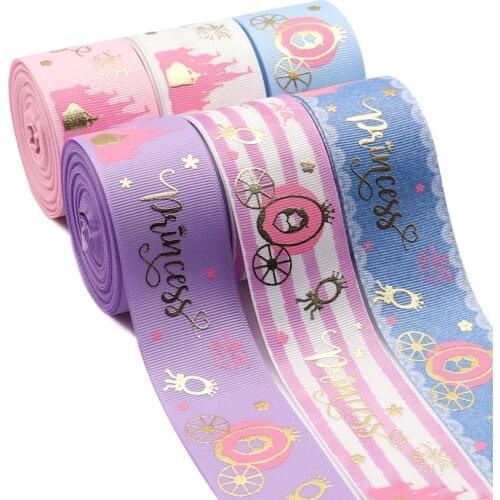 5 Yards 1.5" 38MM Girl Moon Printed Ribbon For Hair Bows DIY Crafts Handmade Accessories Y2021020305