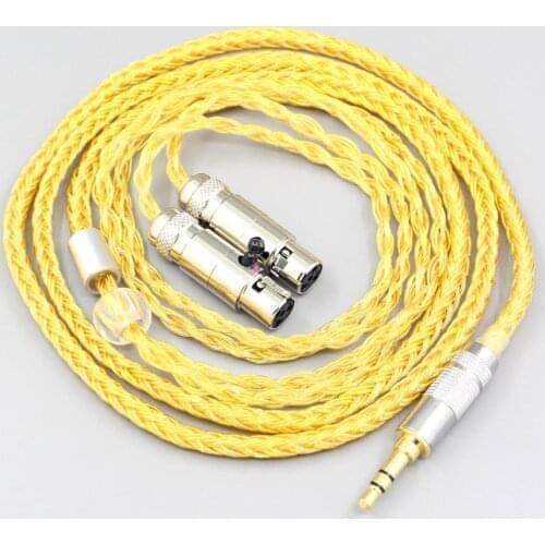 LN007375 16 Core OCC Gold Plated Braided Earphone Cable For Meze Empyrean Headphone