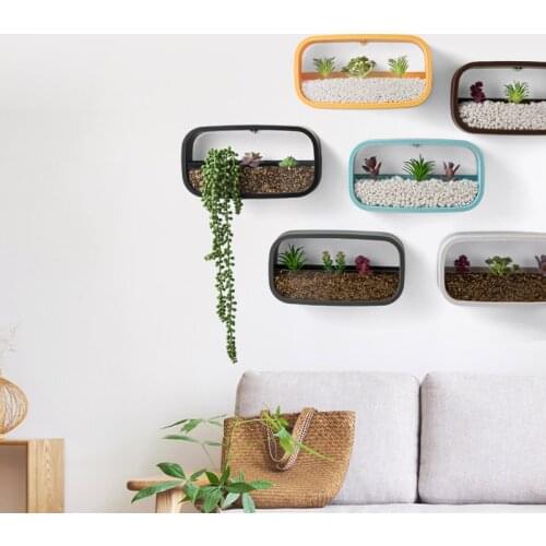 Flower pot wall hanging green pineapple potted rectangular living room indoor creative personality wall decoration home decor