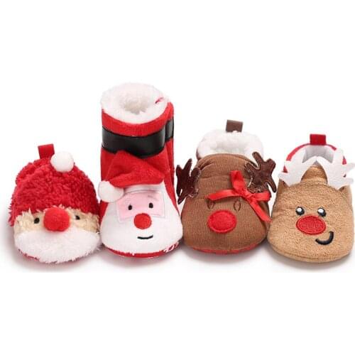 NEW Baby Girls Boots Soft Sole Anti-Slip Warm Winter Snow Boots Toddler Infant Prewalker Boy Girls Christmas Bootie top Quality