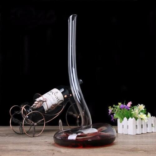New Latest Design! Artificial Blowing Manual Cold Cut Lead-free Crystal Glass Snake Transparent Wine Decanter Wine Wine Pourer
