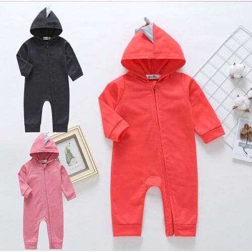 Baby Clothes Hoodies Cotton Infantis Baby Clothing Romper Cartoon Dinosaur Costume Ropa Bebe Newborn Boy Girl Clothes