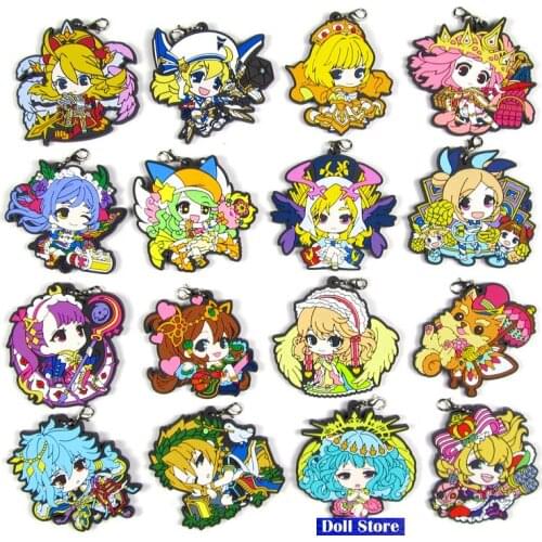 Monster Strike Original Japanese anime figure rubber mobile phone charms keychain strap D202