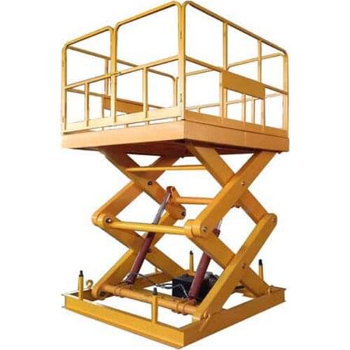 Qiyun CE ISO Customized stationary scissor lift platform fixed warehouse lift 1000kg fixed scissor lift platform