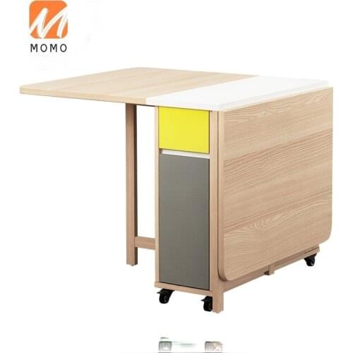 Extendable wood folding dining room table chair set space saving furniture