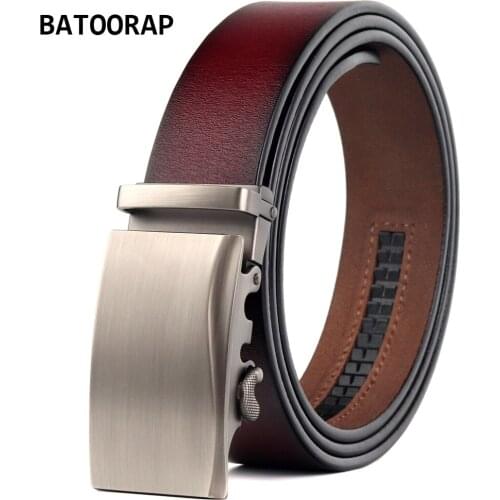 BATOORAP Fashion Mens Belt Brand Genuine Leather Trouser Strap Male Formal Luxury Designer vintage Belt 35MM Width 43"-51"