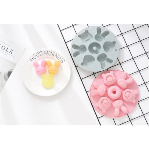 1PC Silicone Fondant Cake Decorating Mold Chocolate Polymer Clay Mould Animal Cake Tool Bakeware Ice Cream Cake Mould QA 164