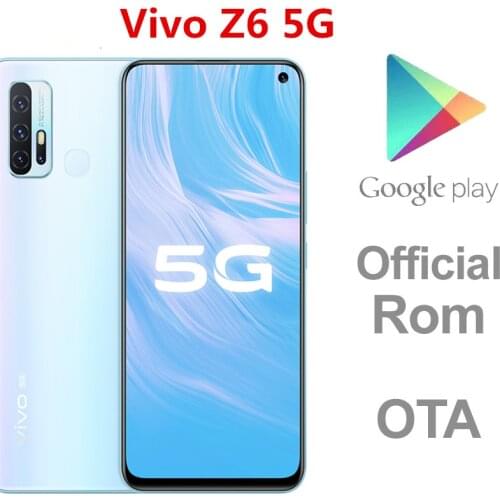 DHL Fast Delivery Vivo Z6 5G Smart Phone Fingerprint Face ID Snapdragon 765G 48.0MP+8.0MP+2.0MP+2.0MP+16.0MP 6.57" LCD 5000mAh