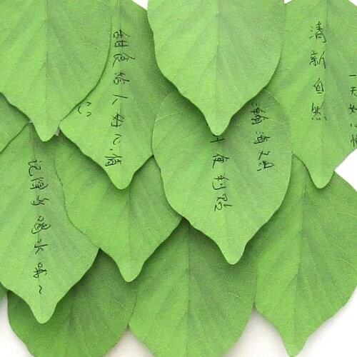 100sheets Simulation Tree Leaf Sticky Note Simple Note Book Message Sticker Creative Note Paper Convenient Wishing N Times