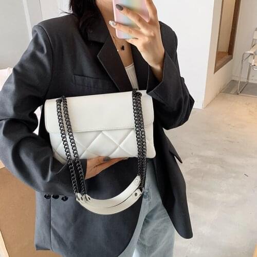 Girls Handbags Totes Female Cross Body Bag New Pu Leather Crossbody Bags for Women 2021 Fashion Trending Chain Shoulder Pack