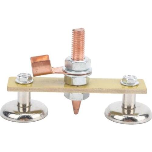 Welding Magnet Head Iron Insulation Board Double Ground Connector Spotter Tool 4mm Double Welding Magnet Head