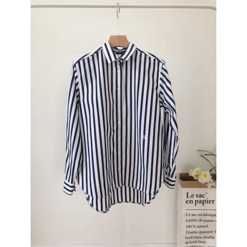 Women Shirt 2019 Early Autumn New Color Stripes / Check