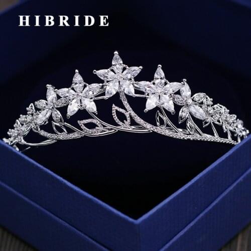 HIBRIDE Flower Women Tiaras Crowns Wedding Bridal Jewelry Classic Female Hair Accessories For Party Gifts C-29