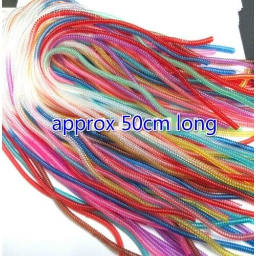 200pcs 50cm Color Gradient Spring Protective sleeve Mobile Tablet Spiral Cord Protector for Cell Phone Charger Earphone Cords