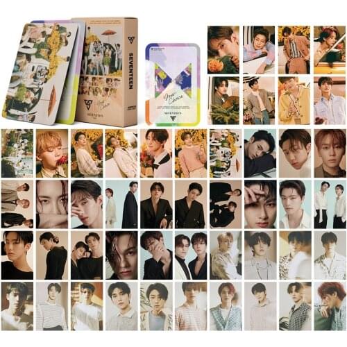 2021 Kpop 55 Pcs/Set SEVENTEEN Album YOUR CHOICE Poster Lomo Cards Fashion Hong Zhixiu Wen Junhui Photo Postcard Stationary Set