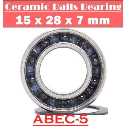 6902RS Hybrid Ceramic Bearing 15*28*7 mm ABEC-5 1PC Bicycle Bottom Brackets & Spares 6902 RS 2RS Si3N4 Ball Bearings 6902-2RS