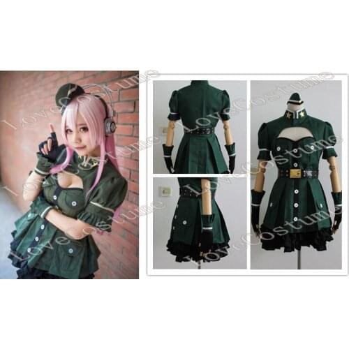Super Sonico army uniform Cosplay Costume Tailor made