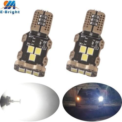 100pcs AC DC 12V WY16W T15 W16W Canbus No Error 2835 SMD 9 LED Cars LED Bulbs Tail Brake Reverse Turn Signal Backup Light White