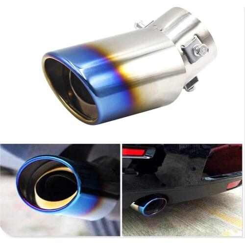 Car Exhaust Muffler Tip Round Stainless Steel Pipe for Volkswagen vw 2.0 TF Phaeton B5 B6 B7 Polo New Beetle Passat B6