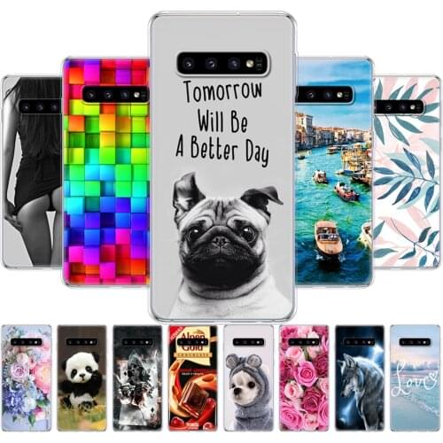 For Samsung Galaxy S10 Case S10Plus Silicon Soft TPU S10 E Back Phone Cover For Samsung S10 Plus G975F S 10 SM-G973F Case Bumper