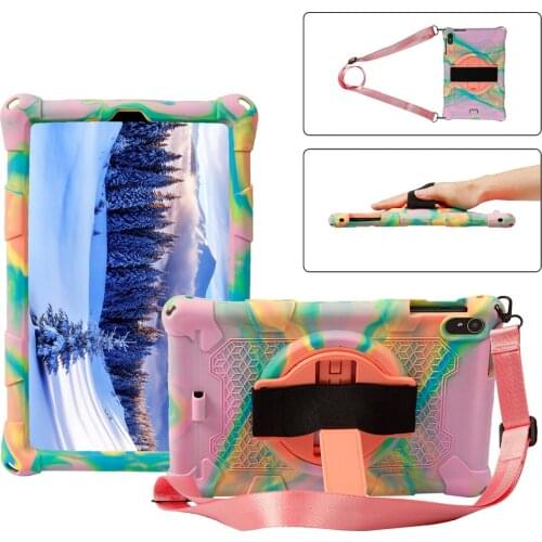 Kids Safe Shockproof Silicone Cover For Alldocube Iplay40 Tablet 360 Rotation With Shoulder strap KickStand Case For Iplay20