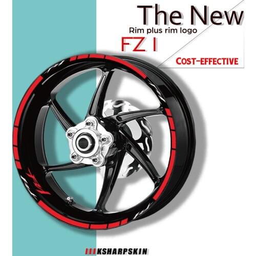 Motorcycle decorative wheel waterproof logo sticker decal reflective stripe rim stickers kit for Yamaha FZ1 fz1