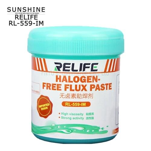 RELIFE RL-559-IM 100g PCB SMD BGA flux lead-free and halogen-free environmentally friendly no-clean rosin solder paste Solder