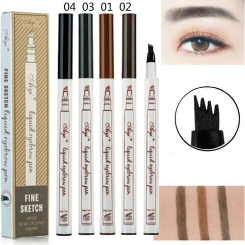 Aiyi Four-Forked 1Ml Very Fine-Grained Eyebrow Pencil Natural Long-Lasting Waterproof Is Not Blooming