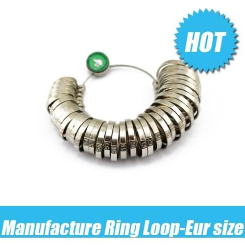 Hot Sale Manufacture Ring Loop,Ring Gauge Metal Finger Sizer Tool Measure 41-76 EUR Size,Jewelry Making tools goldsmith