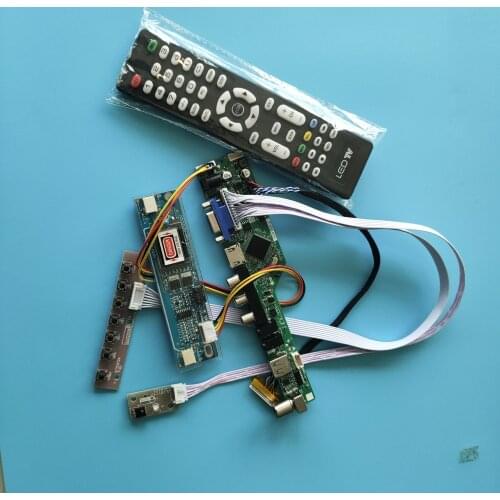 Kit For M200O1 1600x900 Controller Board Panel LVDS Screen Audio USB LCD LED VGA AV TV HDMI 2 lamps Monitor Driver Display 20"