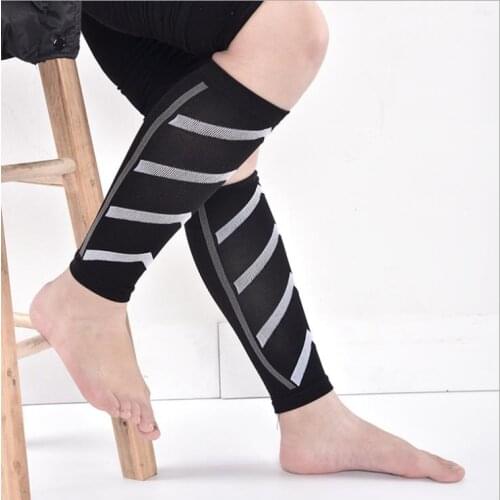 Unisex Compression Leg Sleeves with Chic Print Vertical Spiral Weave Sports Leg Warmer Stretchy Fitness Protector for Men Women