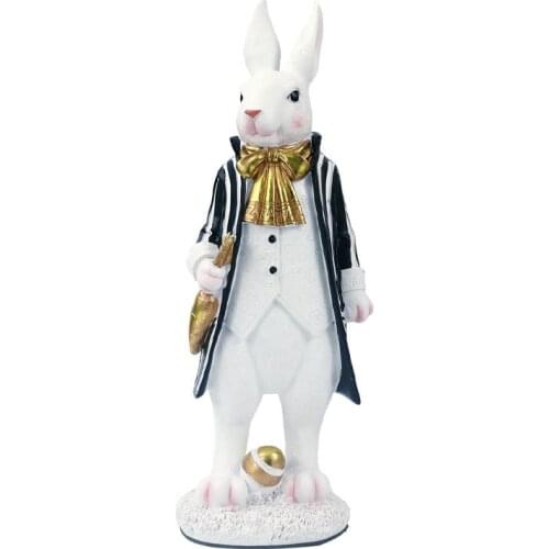 Creative Resin Crafts Rabbit Family Statue Cute Table Ornaments Home Decoration Accessories Birthday Gifts