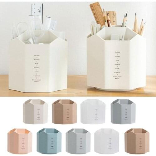 Creative Fashion Rotating Pen Holder Student Desktop Box Office Capacity Classification Personality Bucket Storage Large St A5S4