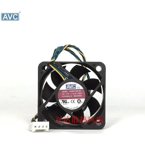For AVC DA05015R12H 5015 50*50*15 mm 50mm 12V case cooling fans 0.20A PWM computer pc cooler