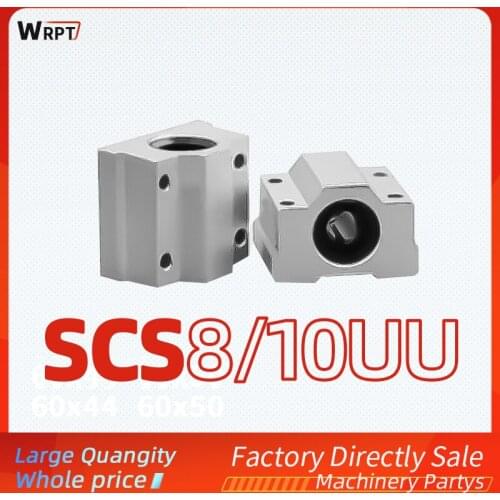 Linear slider bearing optical shaft seat guide rod seat box type slider aluminum shell slide seat SCS 8 10 UU