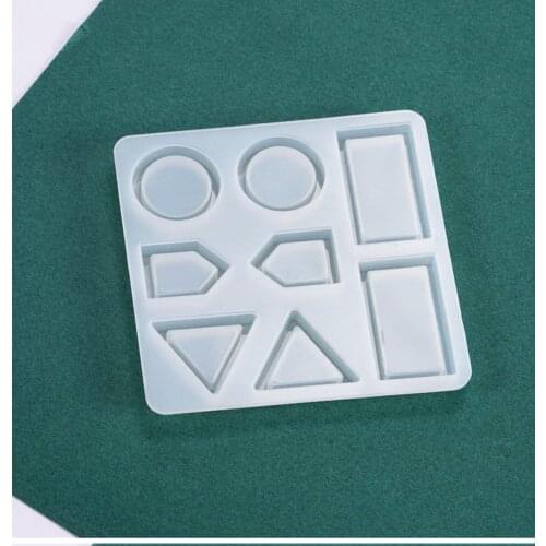 Polygon triangle rectangular circle round silicone molds for jewelry earring Pendant UV crystal epoxy resin Mold craft art