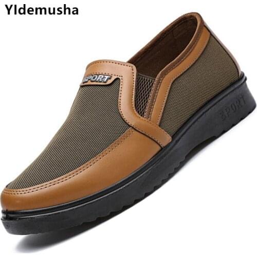 Men Casual PU Leather Shoes Luxury Brand 2019 New Mens Loafers Moccasins Breathable Slip on Black Driving Shoes Plus Size 39-47