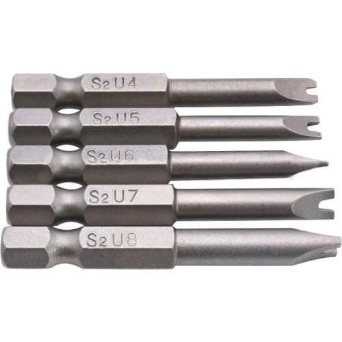 5PC set U-shaped screwdriver, open beacon electric screwdriver, magnetic special-shaped screwdriver, door-shaped electric drill