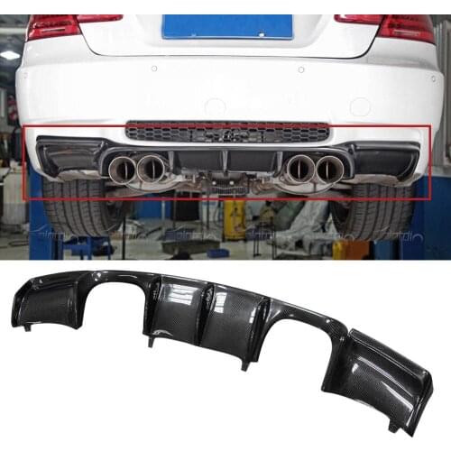 OLOTDI Carbon Fiber Rear Valance Diffuser Bumper Spoiler Lip for BMW E92 E93 M3 Car Tuning Auto Accessories