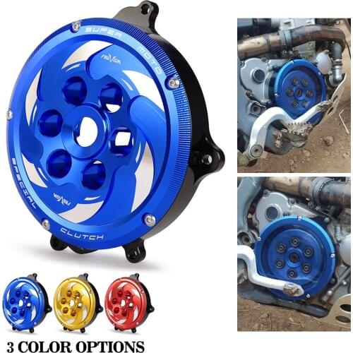 DR-Z 400E 400 400S 400SM Racing Clear Clutch Cover & Spring Retainer R for SUZUKI DR Z 400S 400E 2000-2020 400SM 2005-2020 400