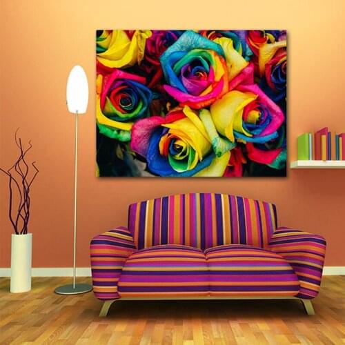 Paint by number art painting by numbers color rose creative adult hand-painted decompression living room decoration painting
