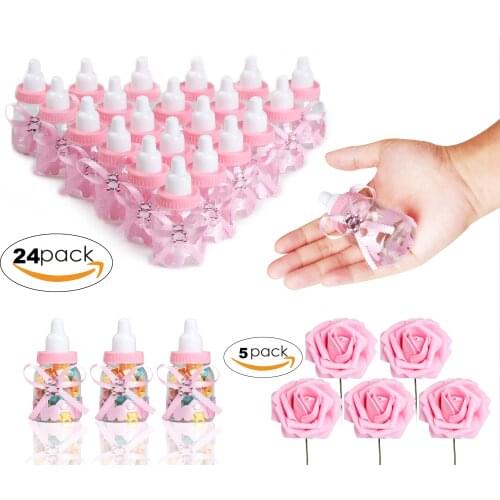 Christmas mask, 24 bottled candy boxes, 5 artificial roses, children’s New Year, birthday party cake, game decoration kit